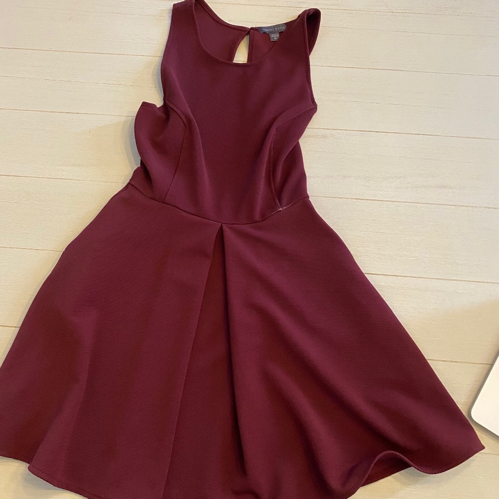 Maroon Dress with Open Back